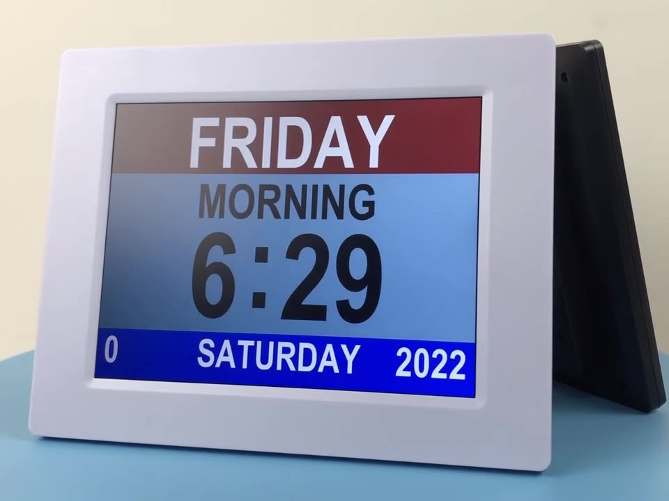 Digital Dementia Clock Extra Large Impaired Vision Digital Clock With