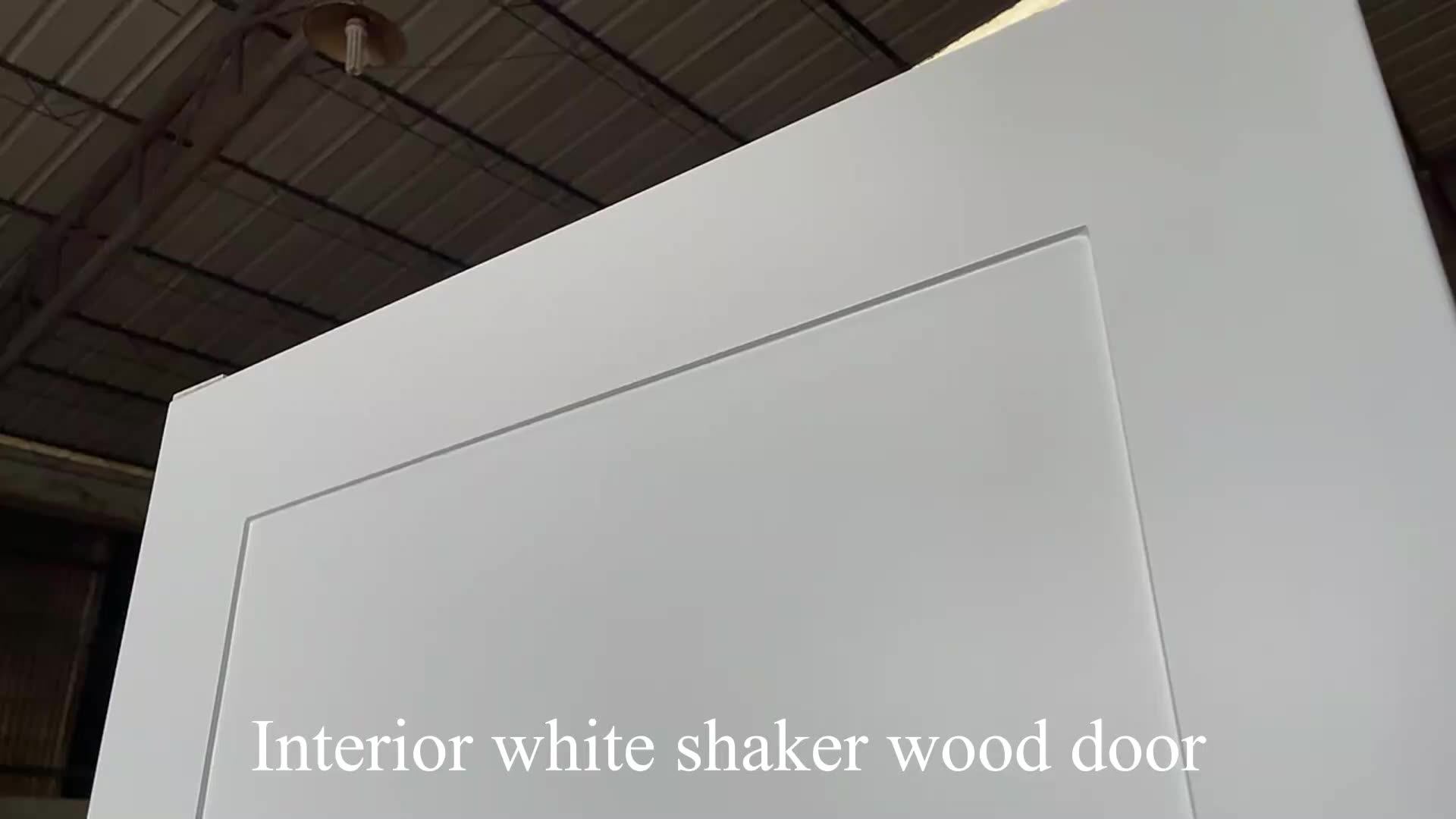 European American Style Modern Solid Core Wooden Doors House Hotel