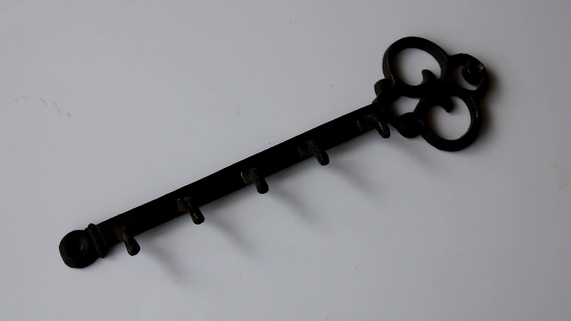 Antique Copper Surface Vintage Key Design Cast Iron Clothes Hanger Hooks For Home Decoration