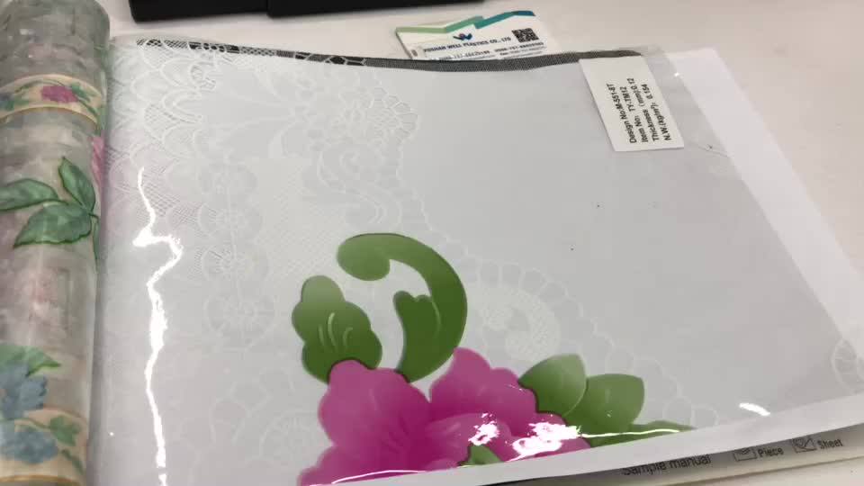 Floral Crystal Clear Pvc Tablecloth Tablecloth Banquet Table Cloth