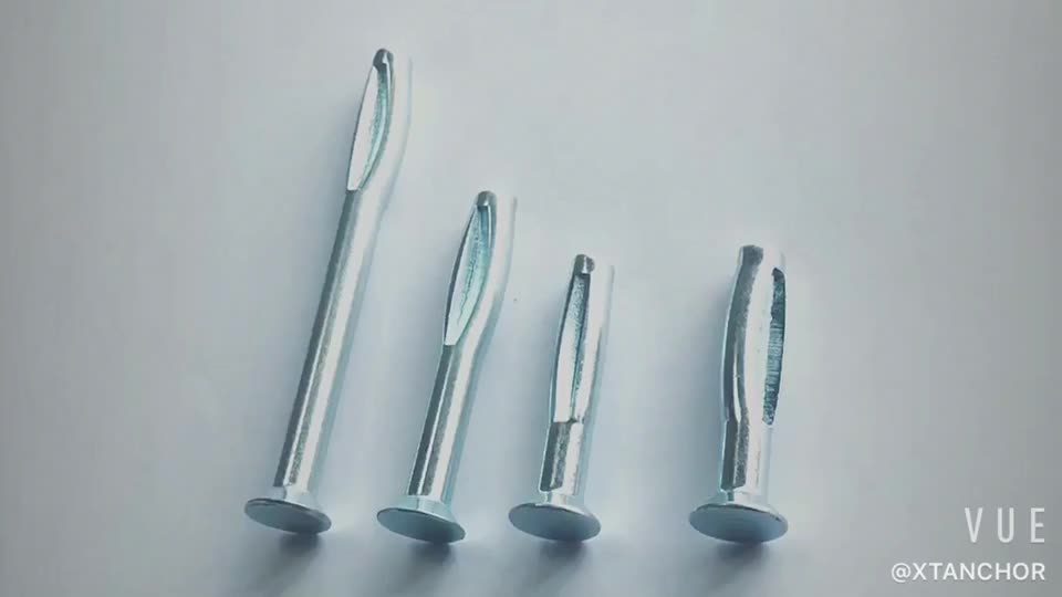 Flat Head Split Hammer Drive Anchor Nail Anchor Zinc Plated 1/4x11/2