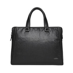 Goldlion 2023 new men's briefcase first layer cowhide business handbag genuine leather simple men's bag