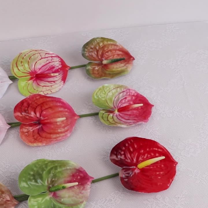 Artificial Anthurium Flowers Lily Fake Anthurium Flower For Home Decor