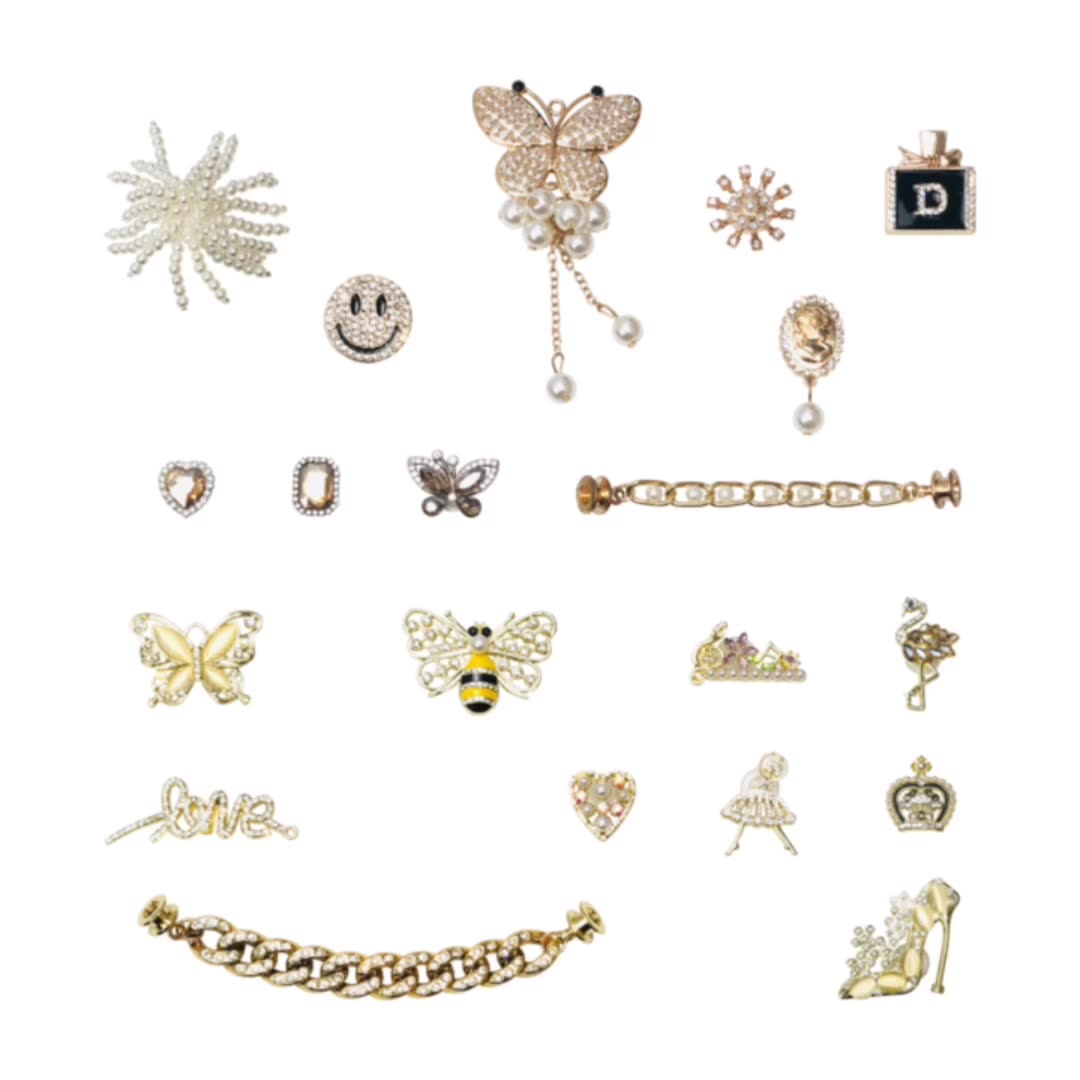 Designers Metal Luxury Bling Croc Charms Diy Rhinestone Shoe Decoration