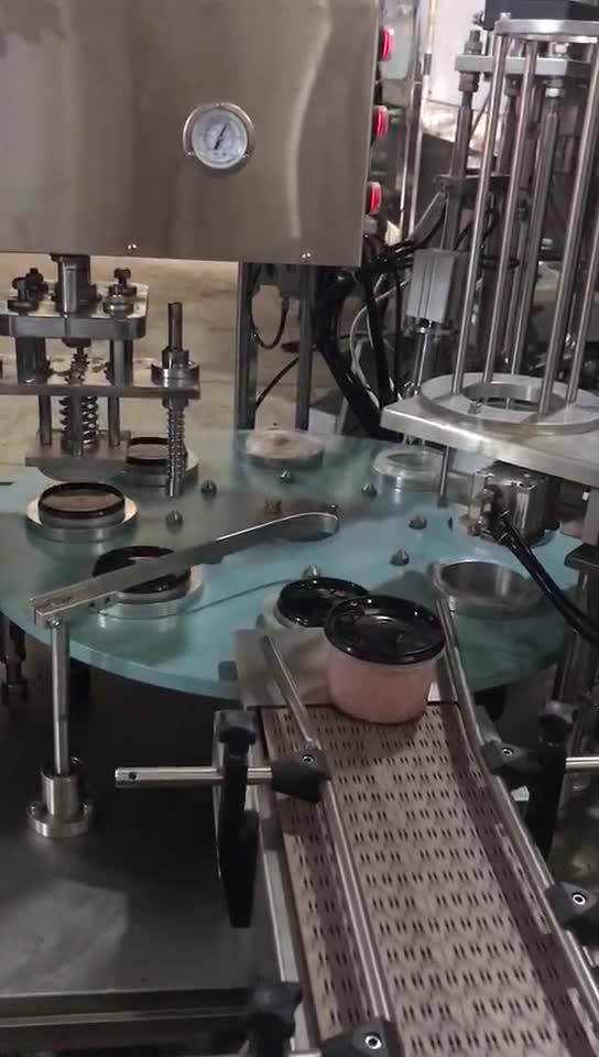 Kis900 Automatic Facial Scrub Cup Filling Sealing Machine Body Grinding