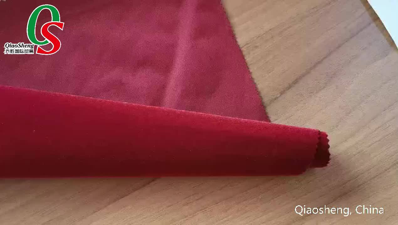 100nylon Shiny Velvet Plain Dyed Warp Knitting Flocking Fabric For Shoes And Bags Buy Nylon