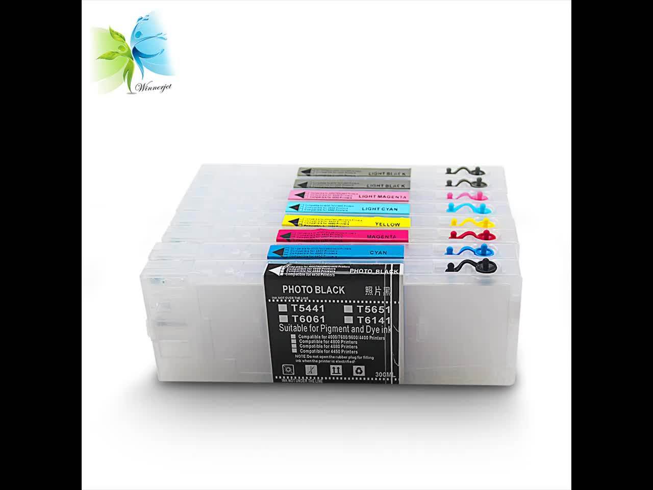 300ml Empty Printer Refill Ink Cartridge With Resettable Chips For