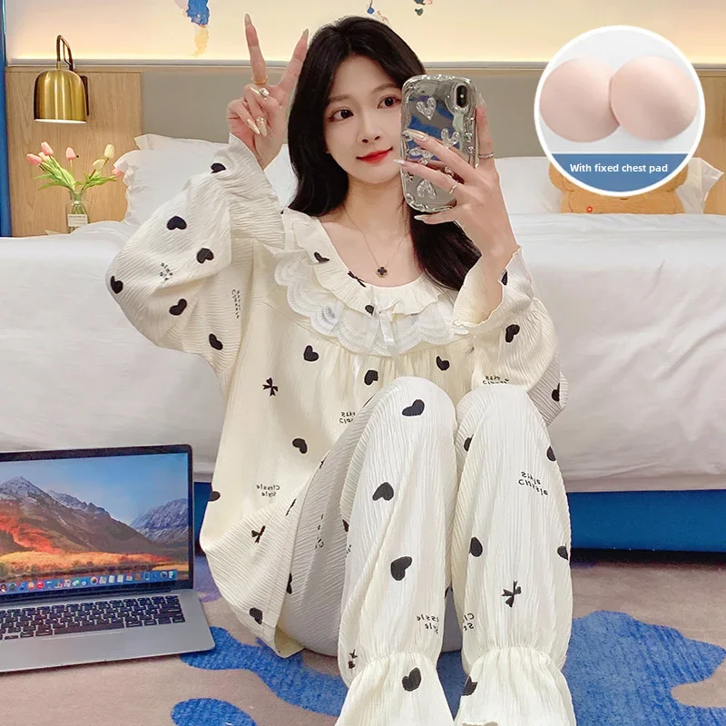 Autumn demi-season lace pijama