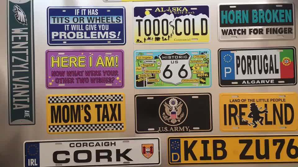 52*11cm European Style Decorative Car License Plate Embossed Custom Car Plates Aluminum Blank