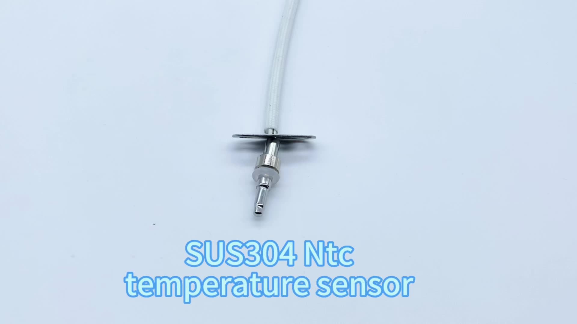 Stainless Steel Ntc Thermistor Probe Ip67 Wires Waterproof Thermistor 3950 10k 50k Ohms