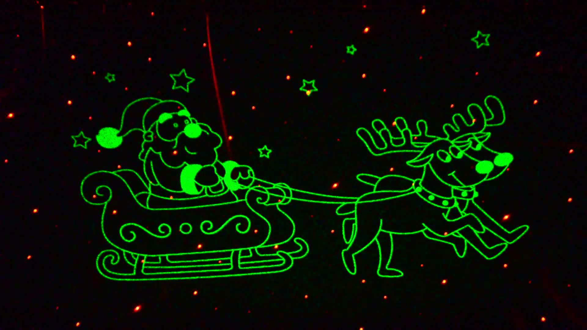 Beautiful Red Green Laser Christmas Reindeer Lights With Best Quality