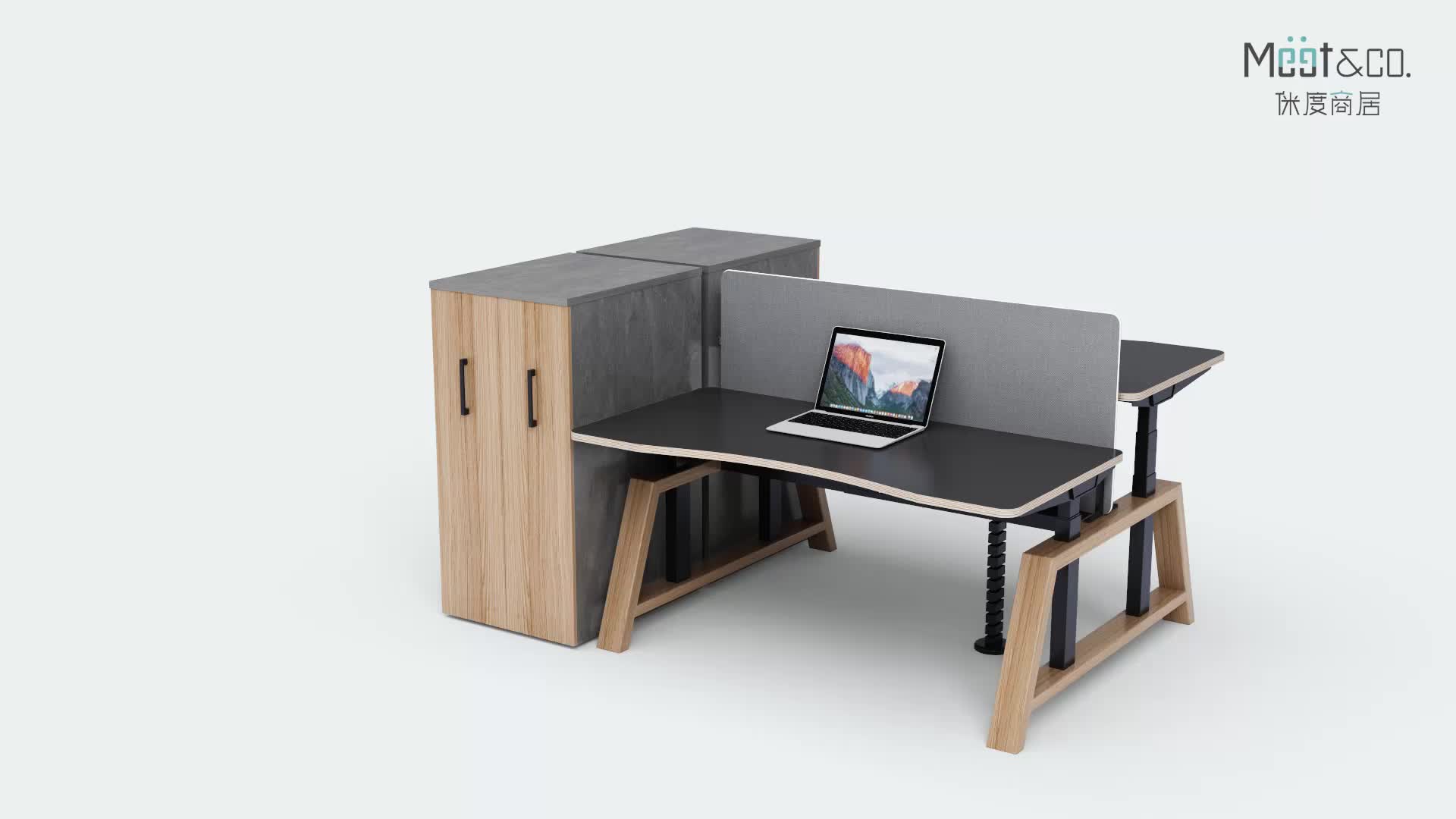 Label Your Own Office Furniture Standing Workstation Elevated