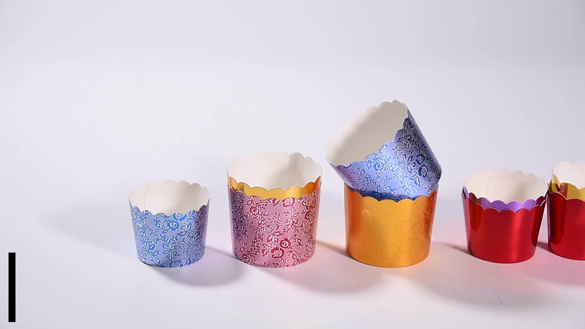 Gold Foil Crown Dessert Paper Baking Cups For Muffin Cupcake Wrappers