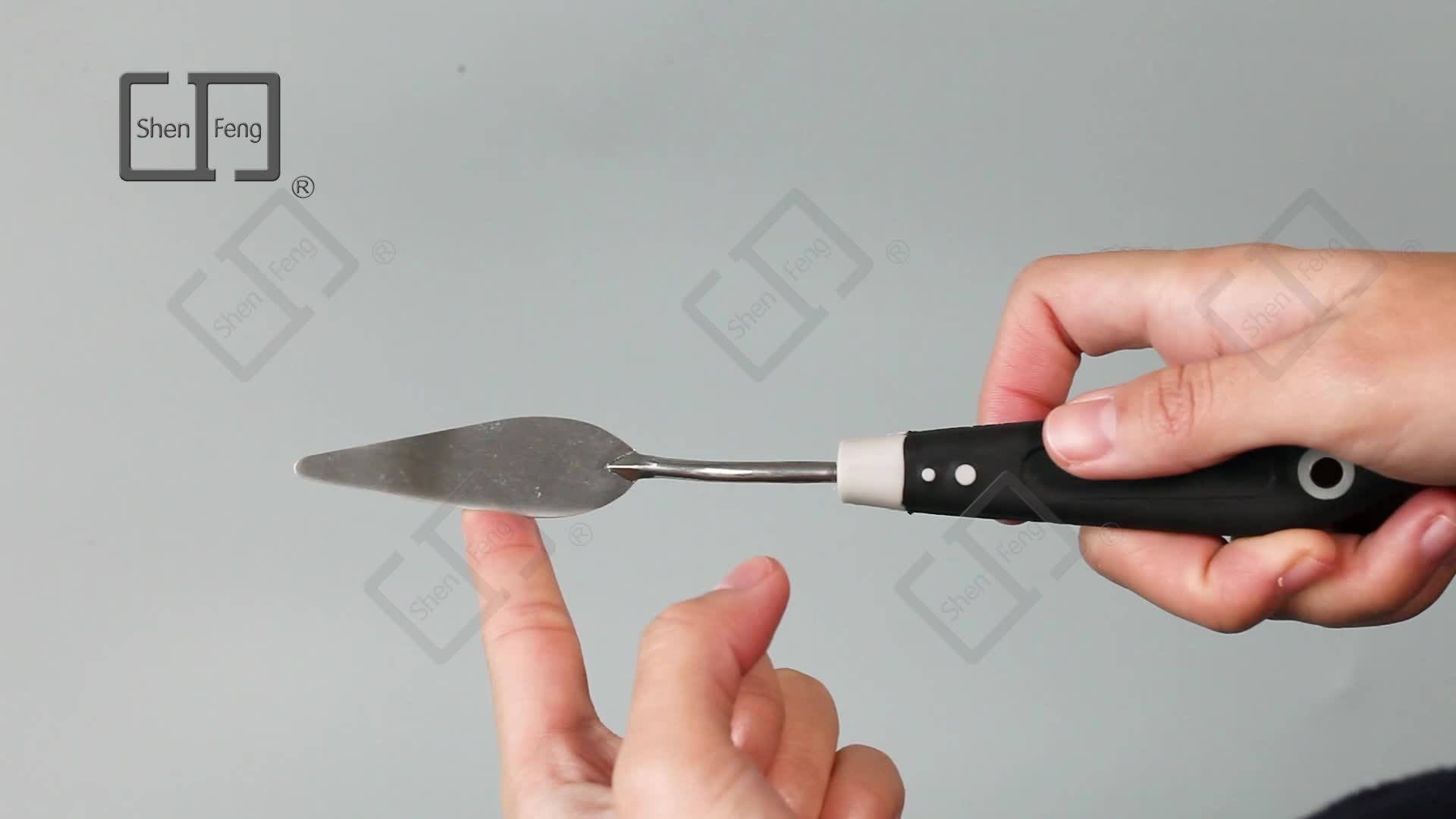 Stainless Steel Laser Welding Plastic Handle Palette Oil Painting Fine