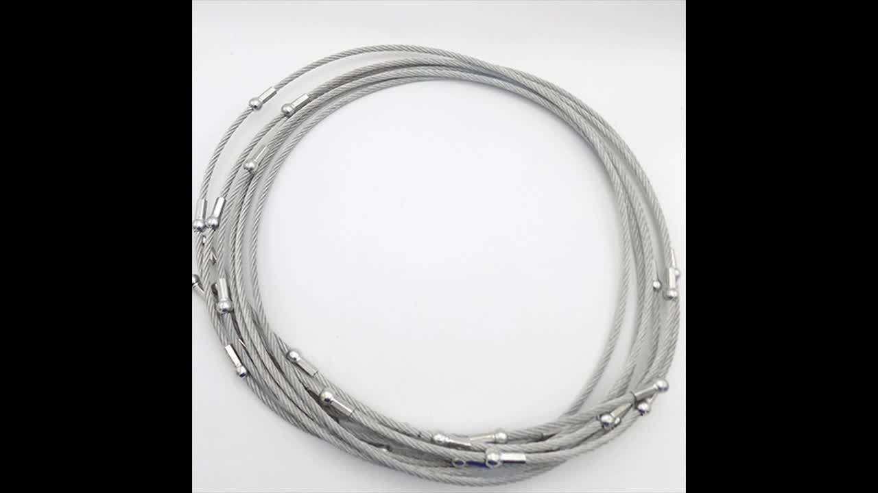 Wire Rope Button Stop For Pull Out Cable Steel Wire Rope Gym Cable