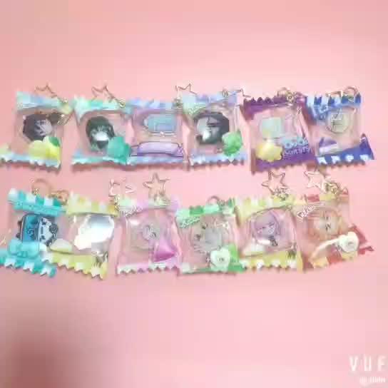 Vivogue Oem Custom Logo Shaped Printed Anime Character Acrylic Glitter ...