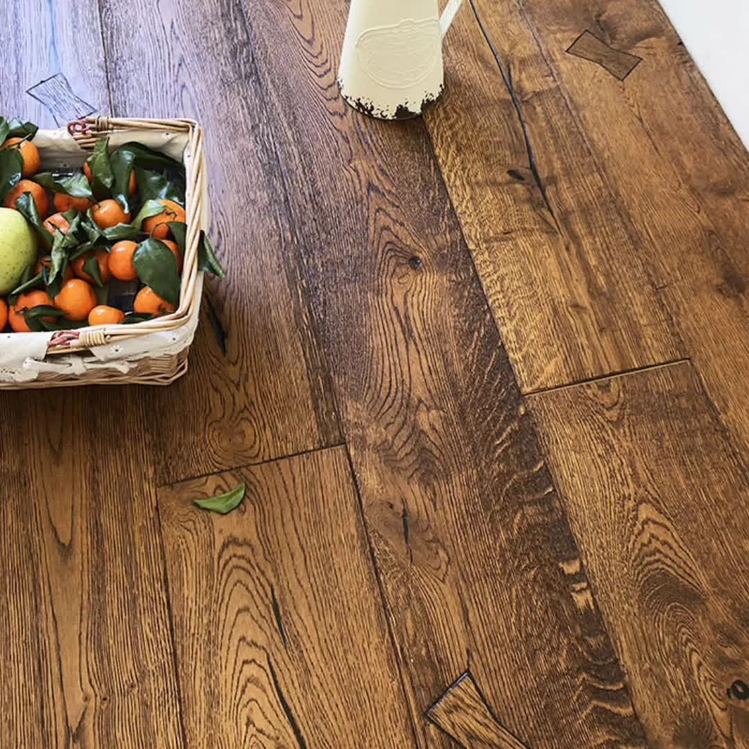 Best Selling Wide Plank European Oak 3 Layer Rustic Style