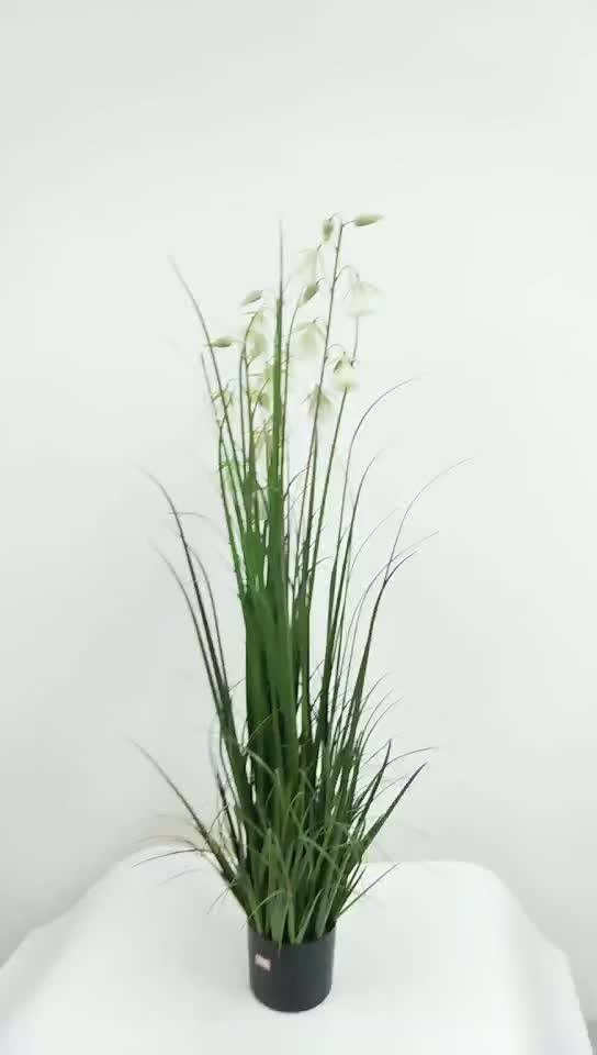 Wholesale 120cm Tall Plastic Artificial Reed Grass For Office