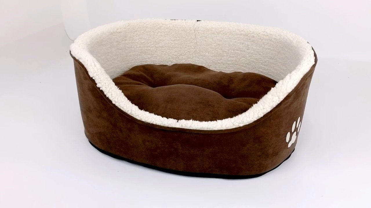 Yangyangpet Classic Design Shop Sales Oval Shape Dog Bed Circular Foam