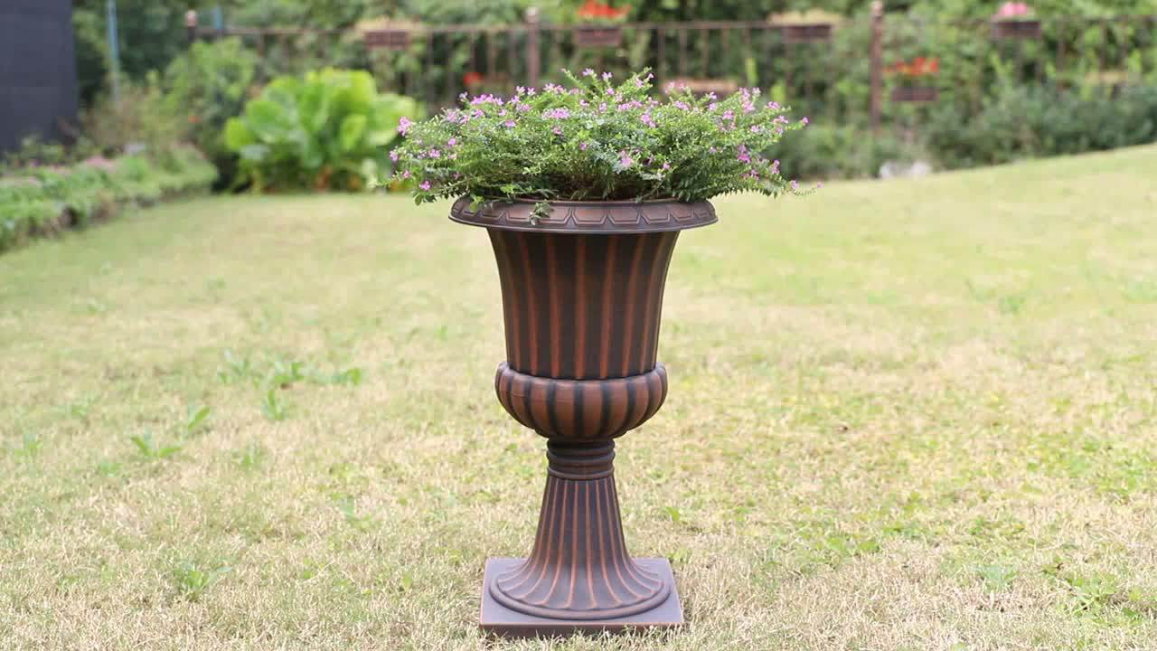 Wholesale Garden Decor Plastic Urn Flower Pots Pedestal Planters Buy