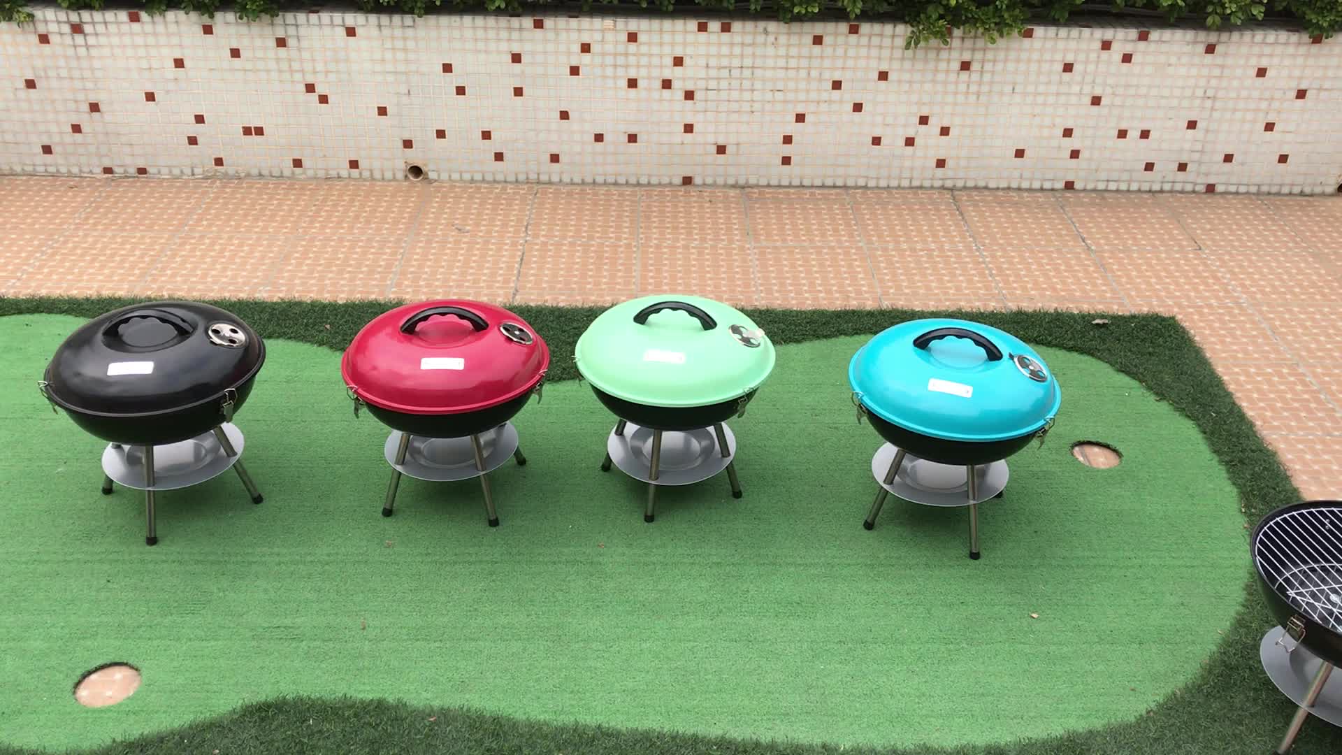 14 Inch Charcoal Mini Kettle Tabletop Bbq Grills 14' Barbecue Charcoal