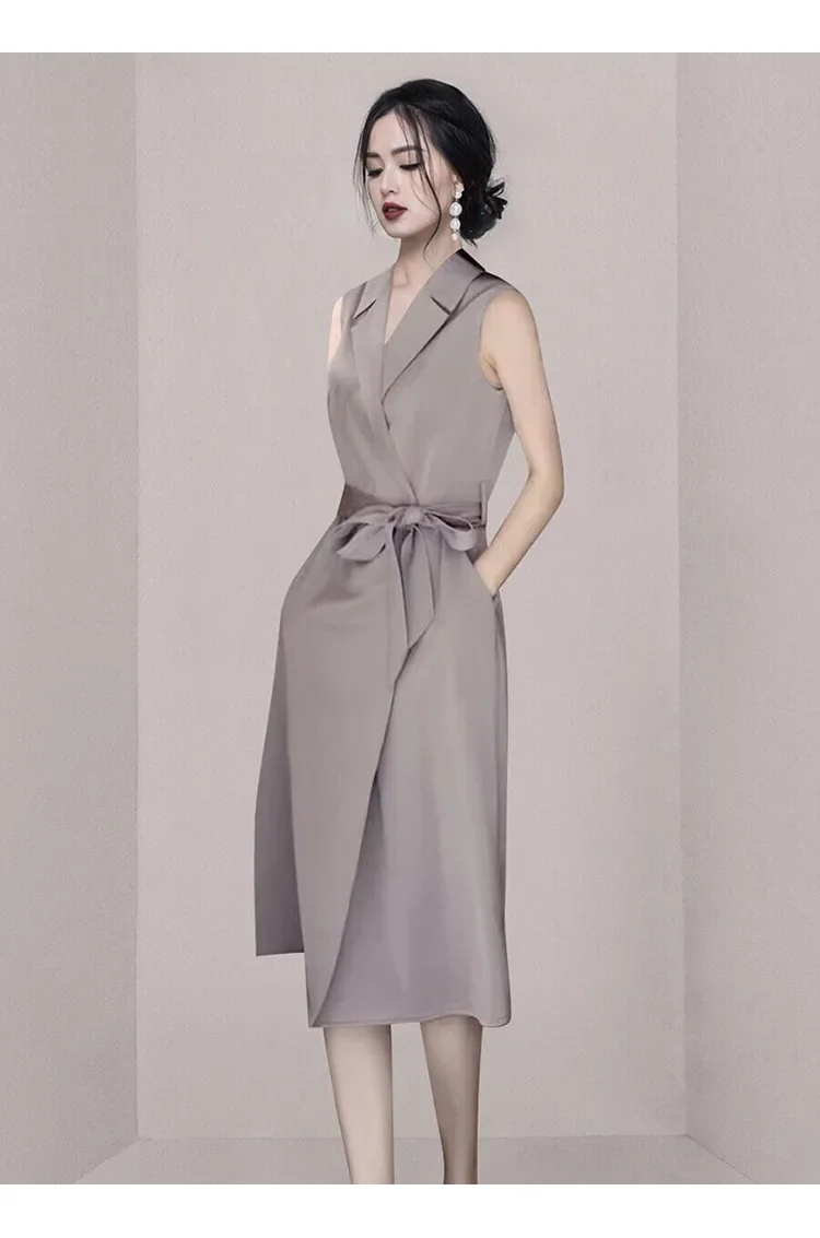 Đầm maxi nữ thắt eo tay loe ren viền cổ — Màu như ảnh chi tiết 9