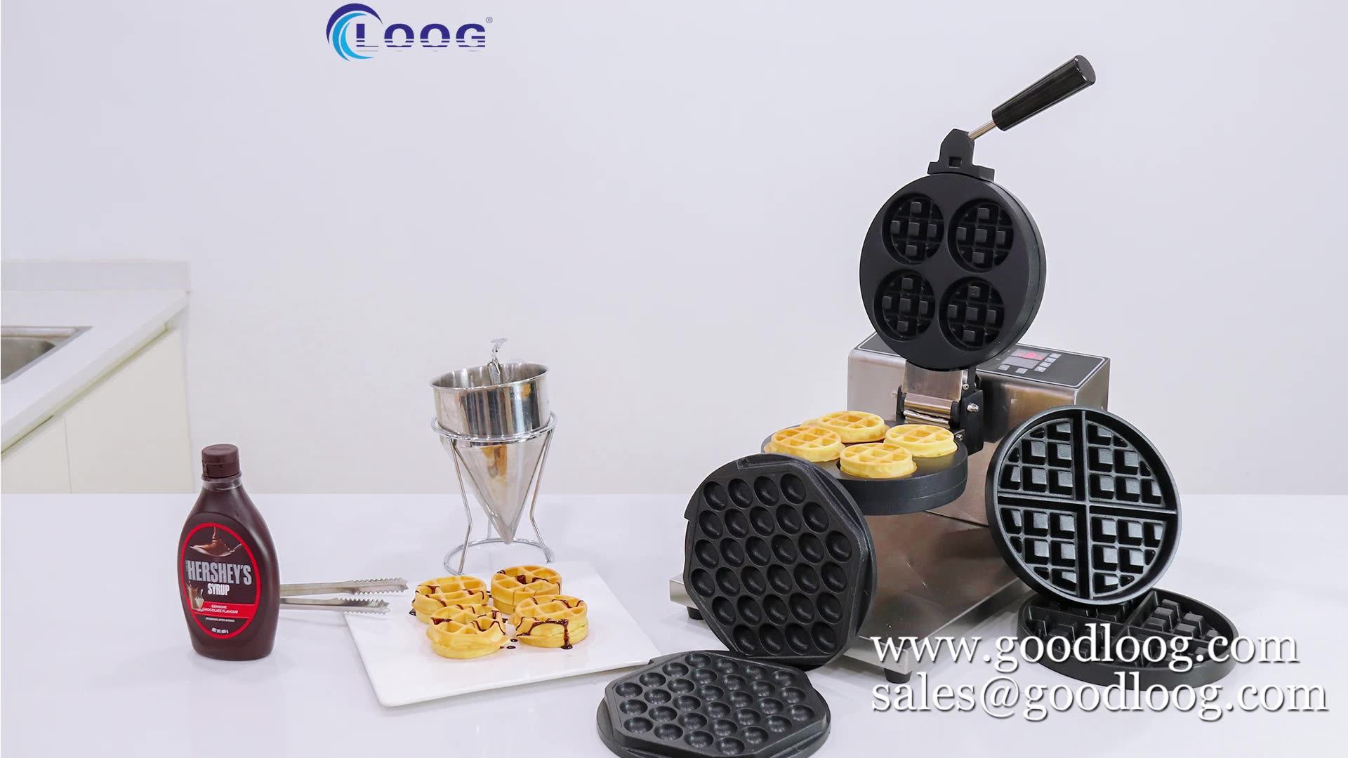 Snack Machines Commercial Digital Bubble Waffle Maker With Changeable