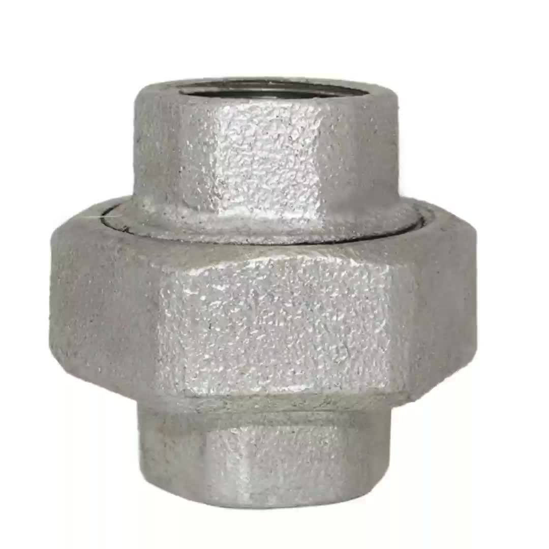 Galvanized Malleble Iron Pipe Union Threaded Socket Welding Union 330