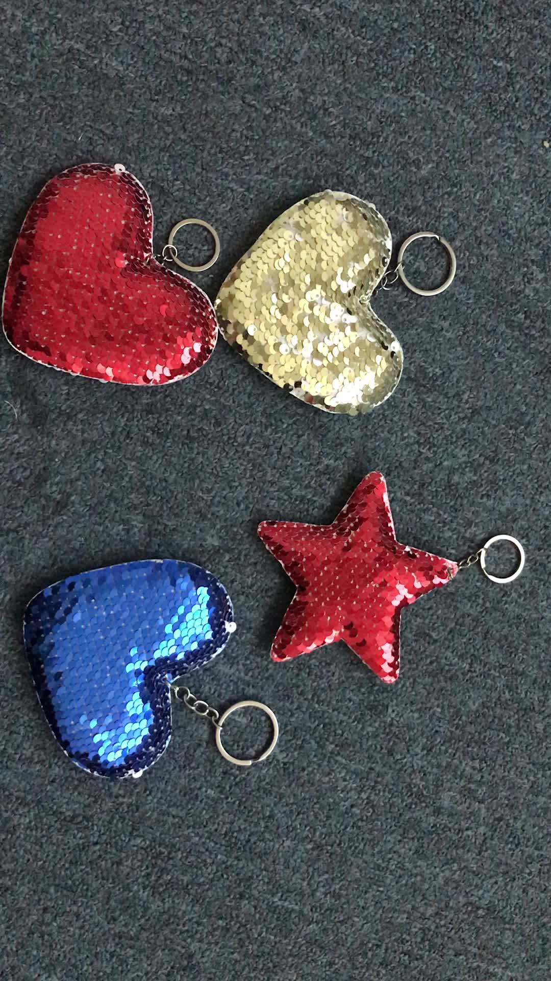 Newest Sequin Sublimation Blanks Keyrings Keychains And Lady Shoulder