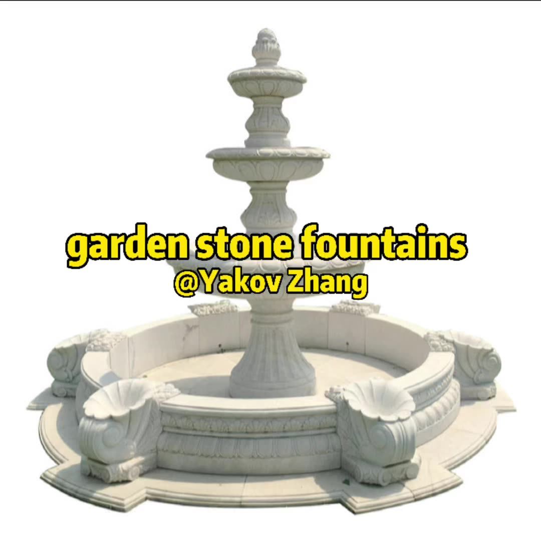 Outdoor Garden Landscaping Natural Stone Basalt Pillar Water Fountain