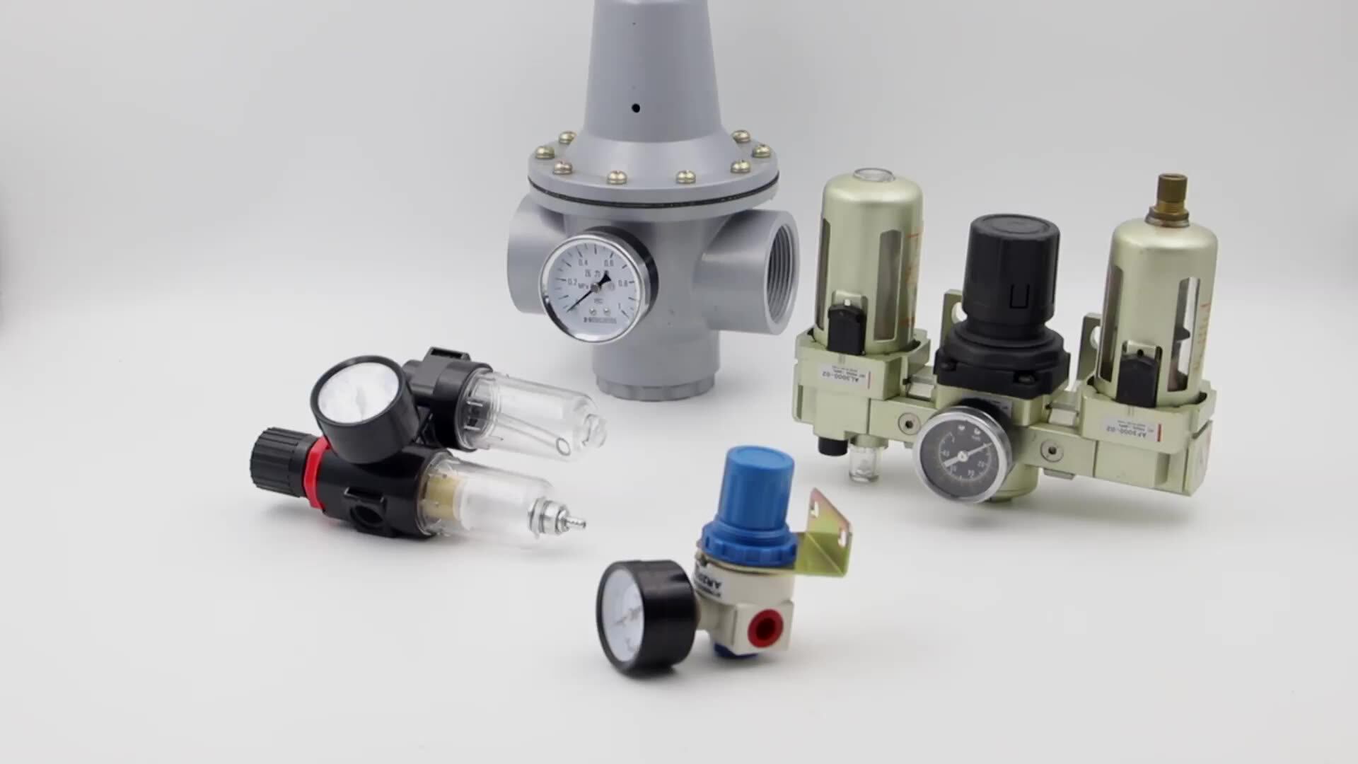 Smc Type Aw400004 1/2 Inch Port Size Air Pressure Regulator & Air