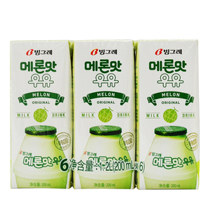 宾格瑞韩国风味哈密瓜牛奶200ml*6