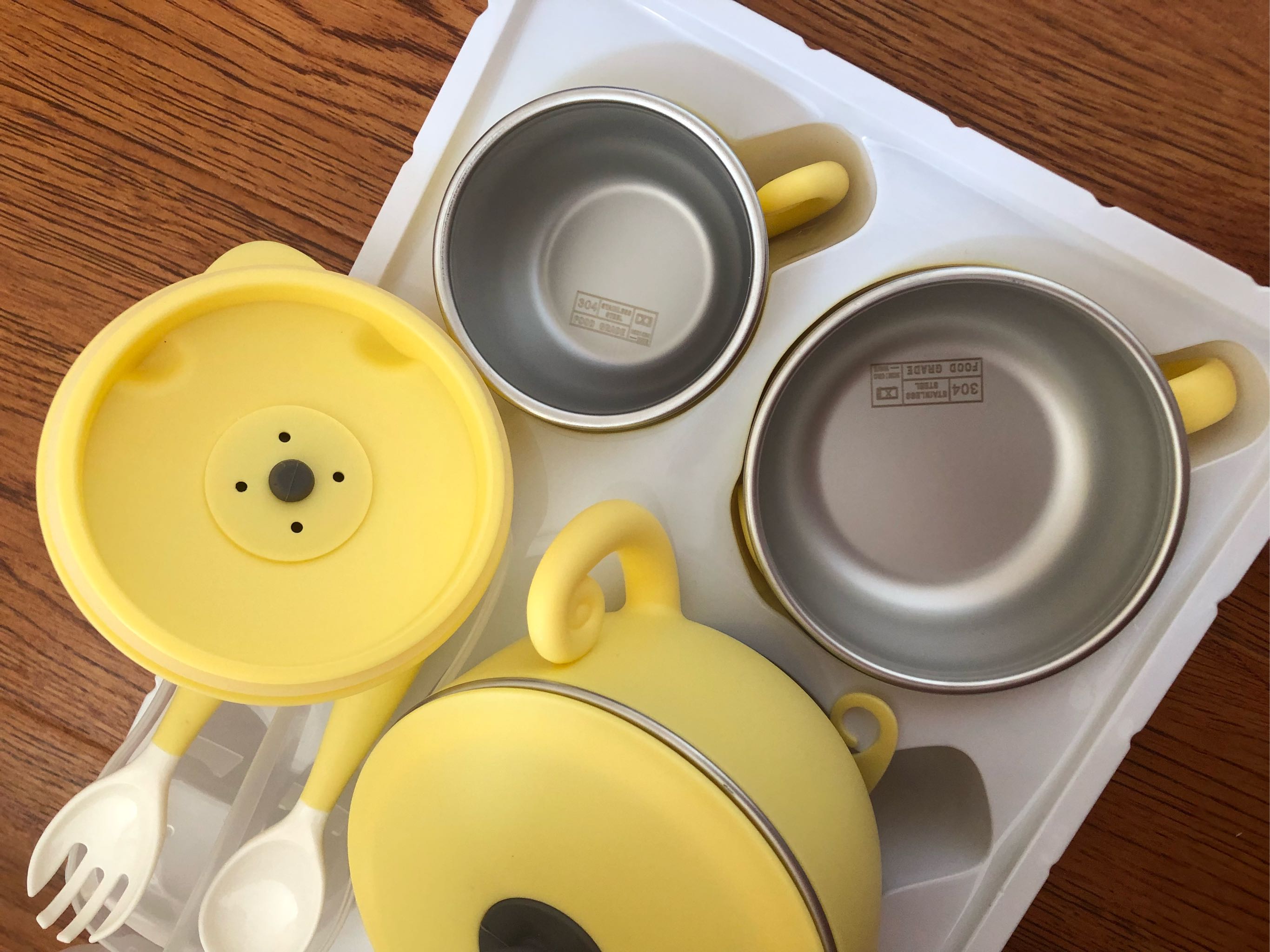 贝比康宝宝保温辅食碗餐具套装怎么样有用吗，母女俩使用一个月效果对比_搜券