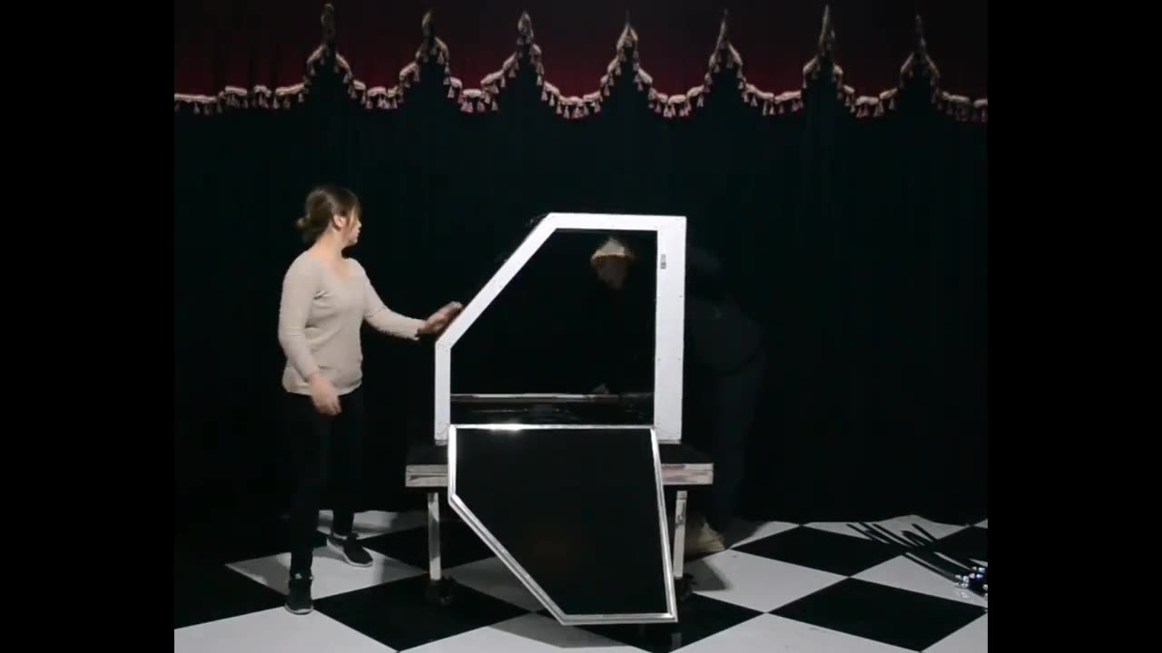 Desalen Large Stage Illusions Eight Swords Box Magic Sword Tricks Props