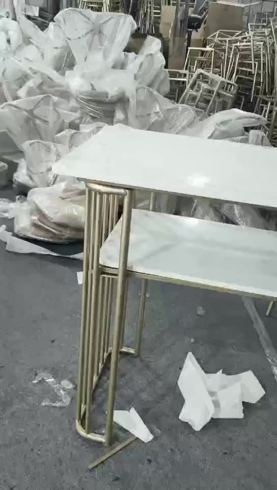 Nordic Iron Nail Table And Chair Set Marble Countertop Luxury Square