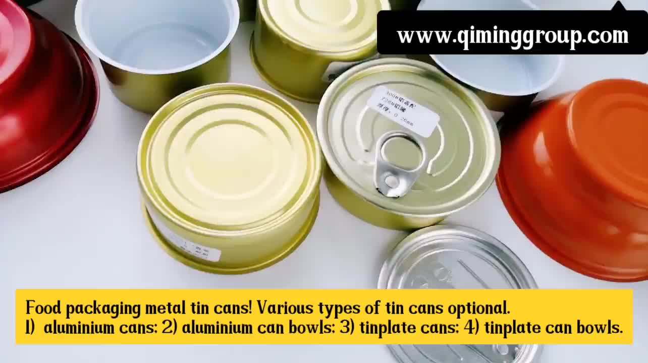 Empty 100ml Food Grade Tin Can With Pull Ring Lid For Fish Meat Canning