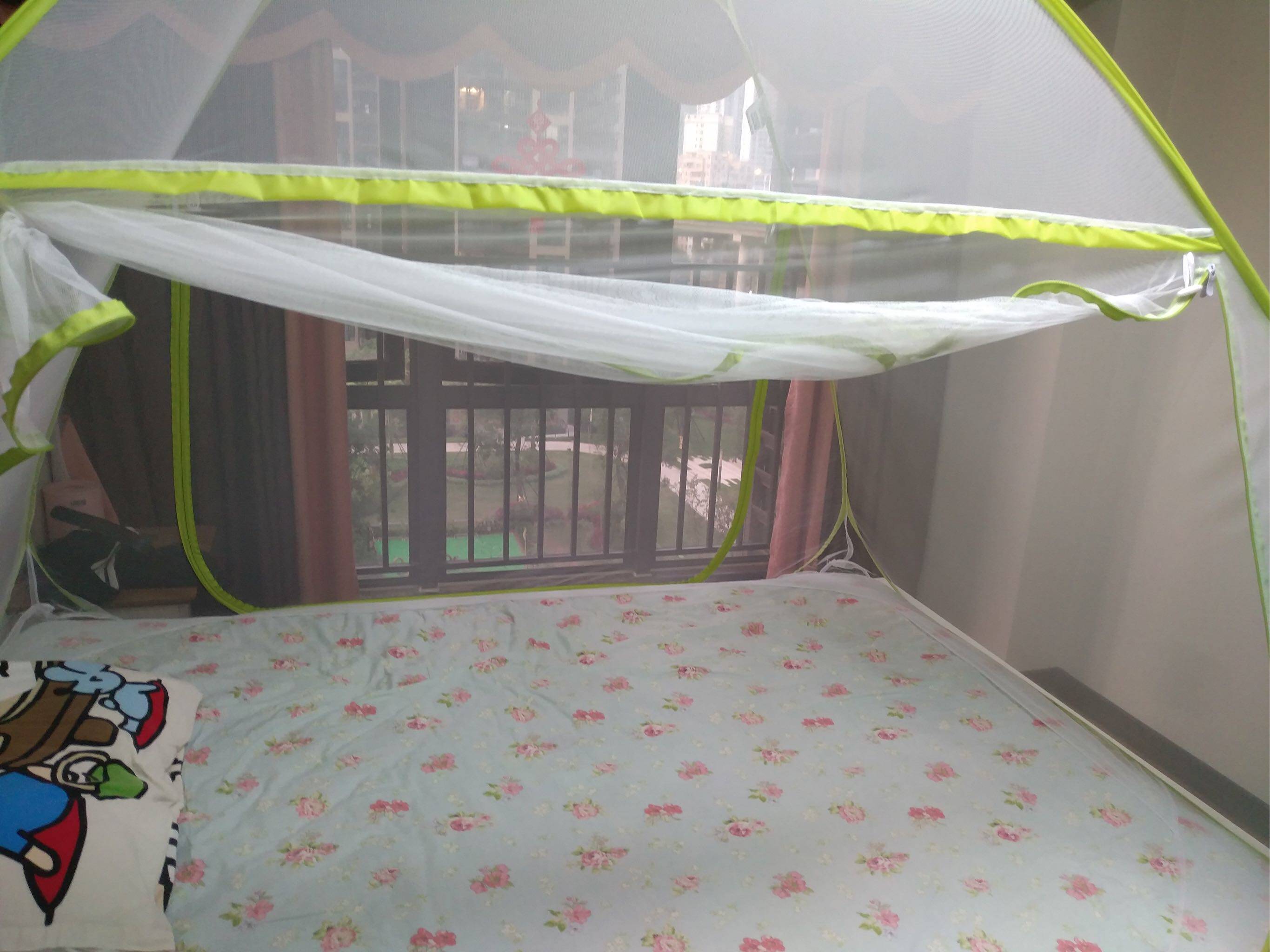 水星家纺淸律可折叠圆顶蒙古包蚊帐