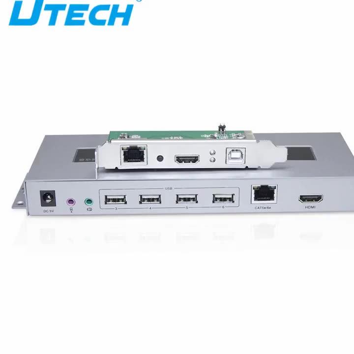 Dtech 1080p Hdmi Usb 2.0 Kvm Cafe Extender Equipment 50m Cat5e