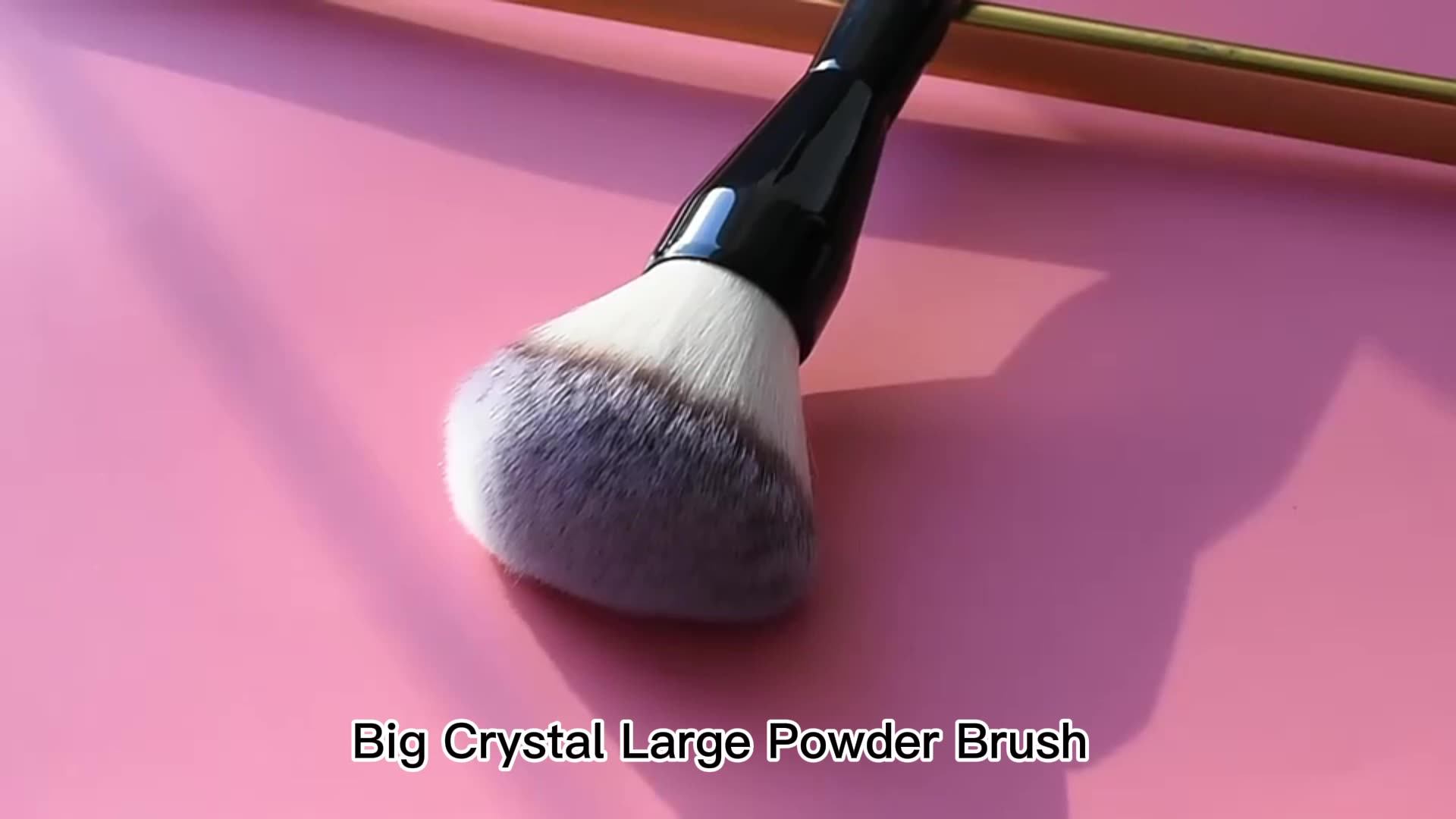 Luxury Super Big Crystal Large Powder Brush For Makeup Black Handle