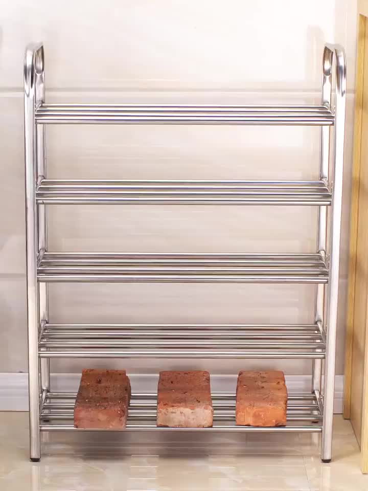Simple Shoe Rack With Handrail Easy To Assemble Shoes Storage Shelf