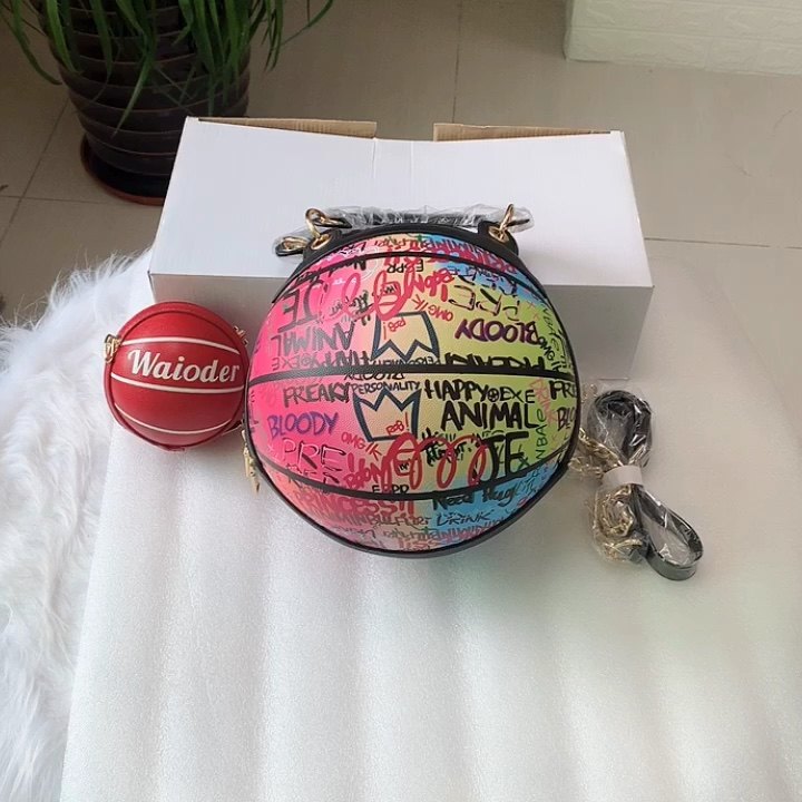 High Quality Factory Wholesale Graffiti Basketball Chain Shoulder Bag