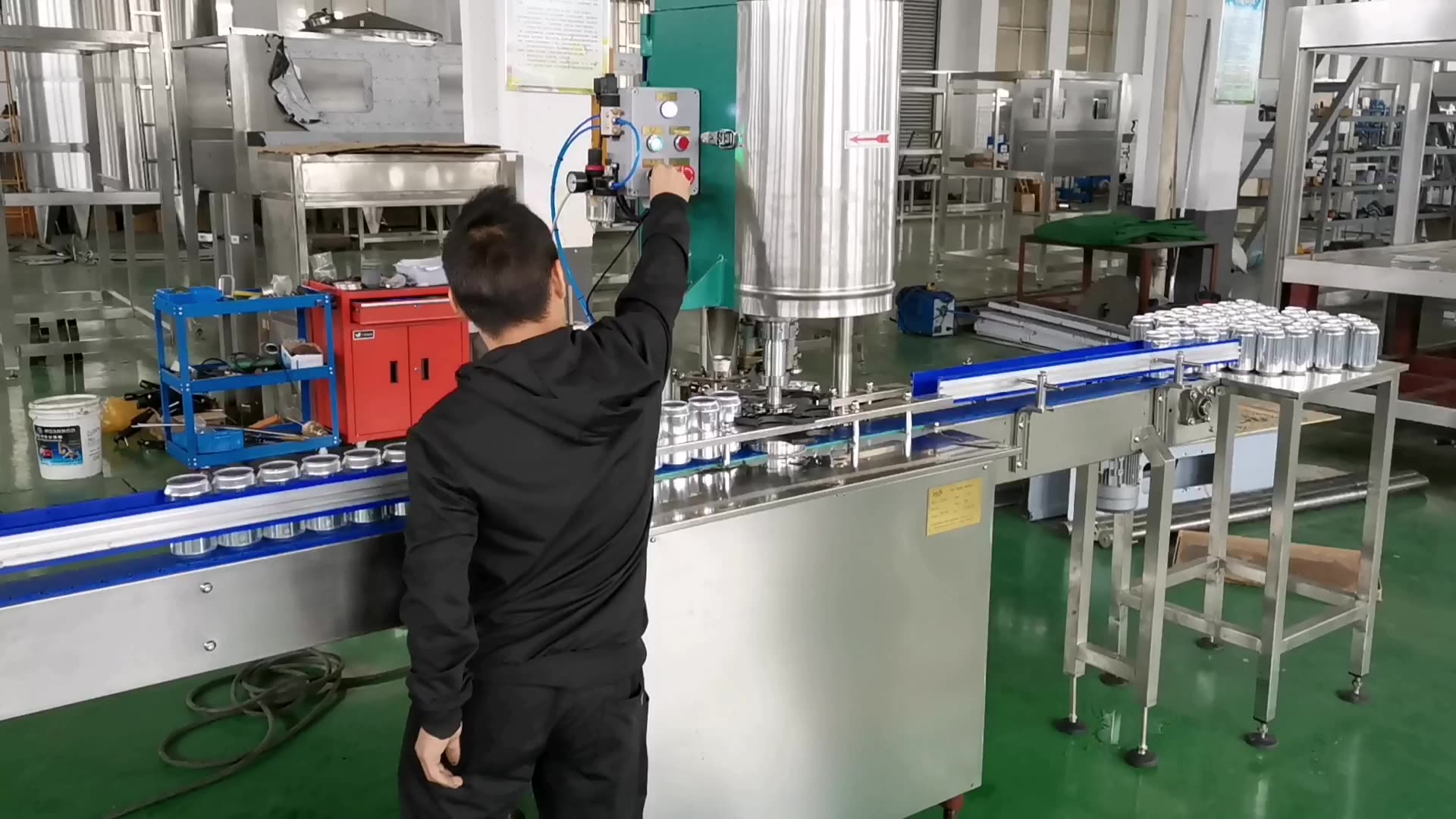 Small Scale Closing Can Sealing Machine Automatic Food Tin Canning