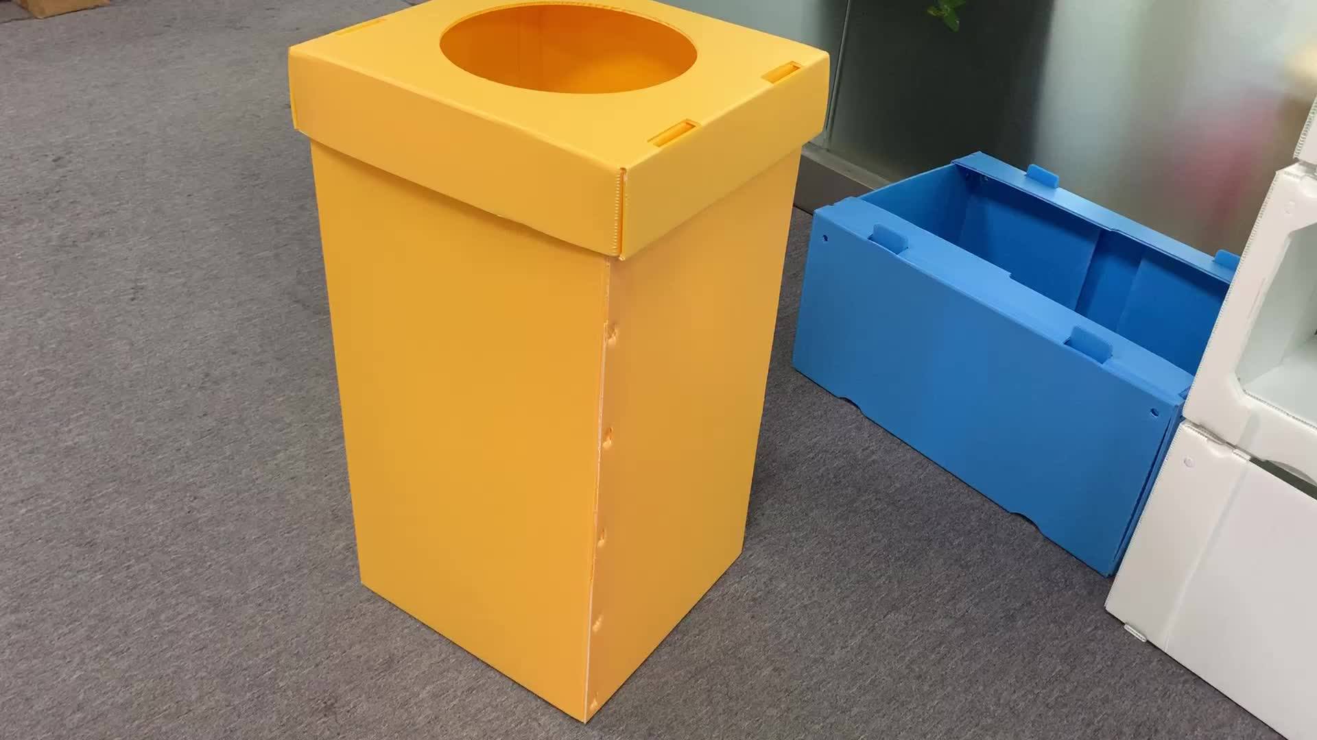 Collapsible Corrugated Plastic Trash Cans/recycling Bin Buy
