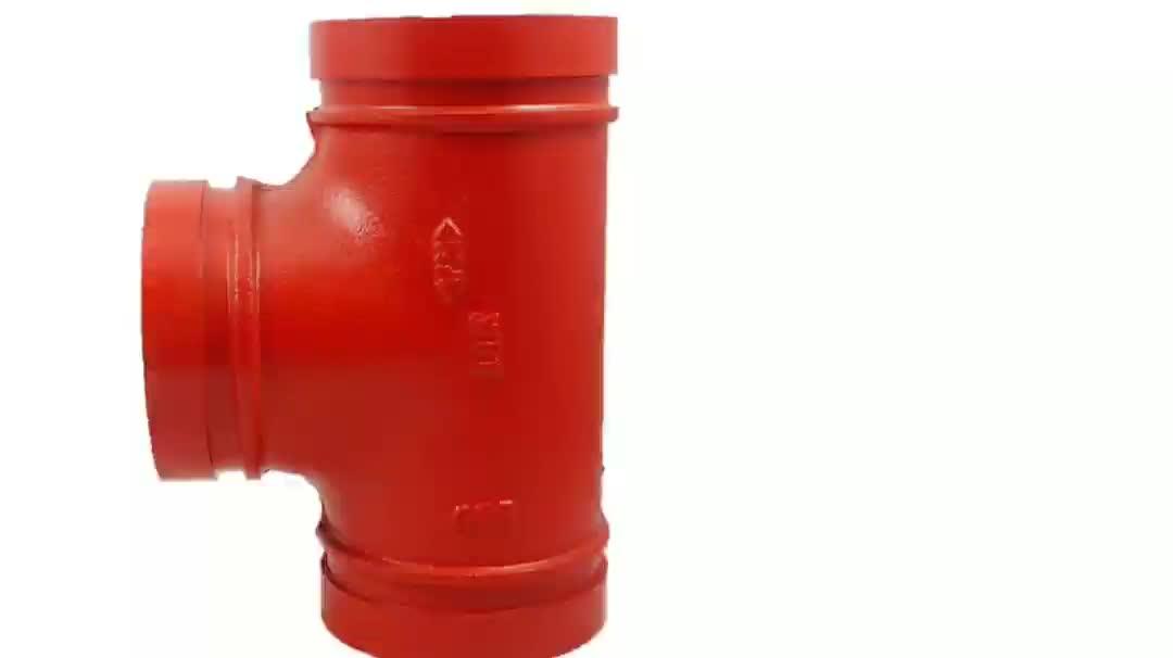 Ductile Cast Iron Grooved Pipe Fittings 1"24" Tee Asme Flange Grade 65