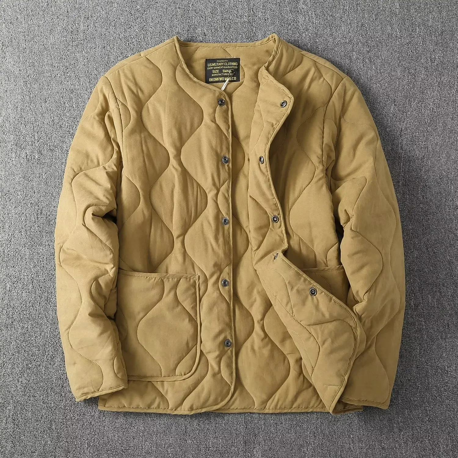 2024 Autumn and Winter New Cotton Thickened Cotton Clothes Men's Trendy All-match Retro Warm Cotton-padded Coat Bread Coat Cross-border