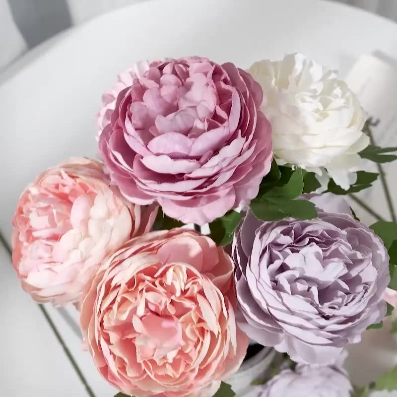 Mw57892 Simulated Handmade Silk Tea Roses Flowers Long Stem Artificial Camellia Flower Buy