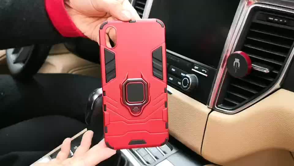 Multi Functional Mobile Back Cover With Metal Antiskid Ring Holder Tpu