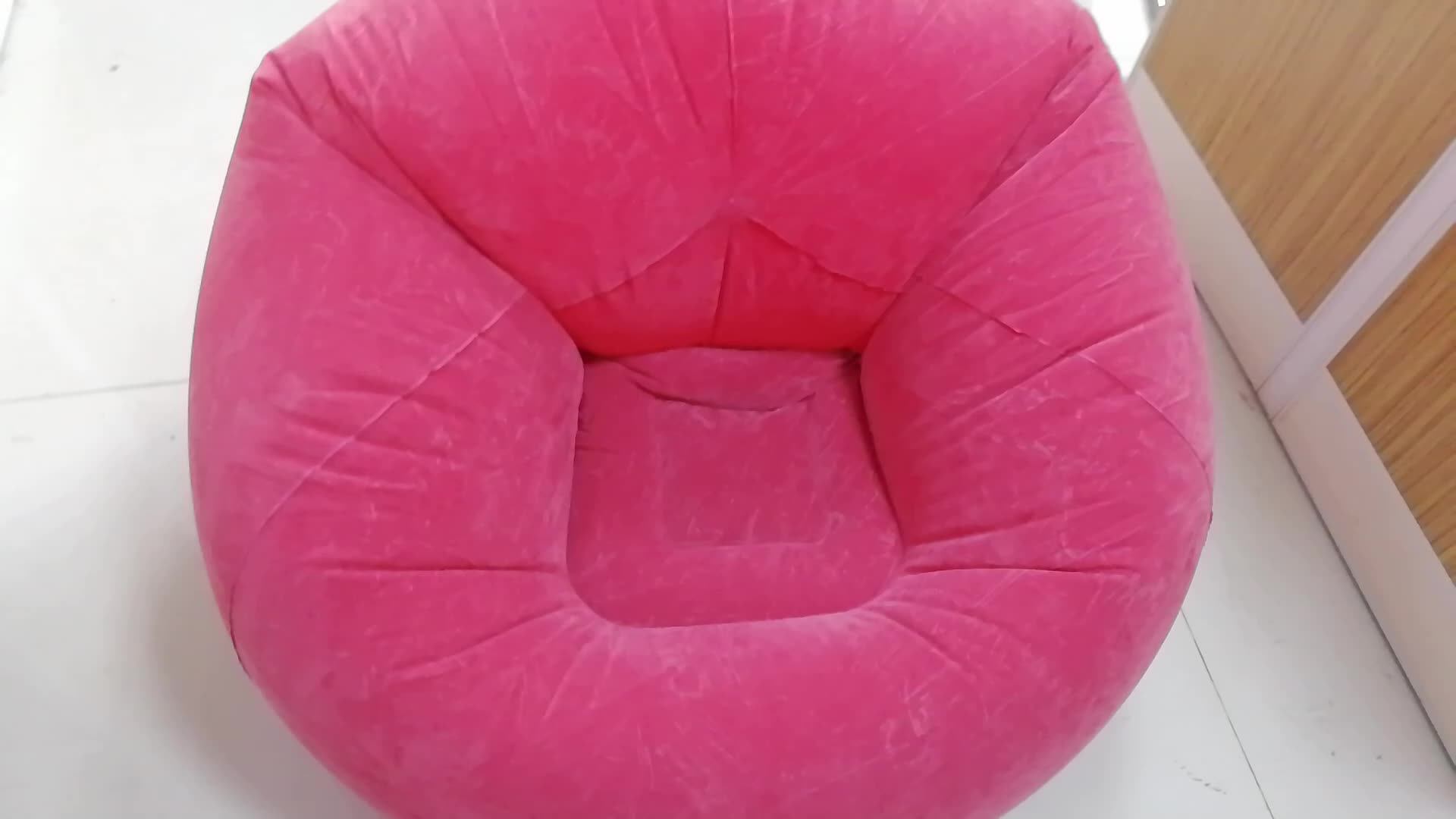 Wholesale Deluxe Single Flock Air Lazy Sofa Inflatable Lazy Sofa Chair