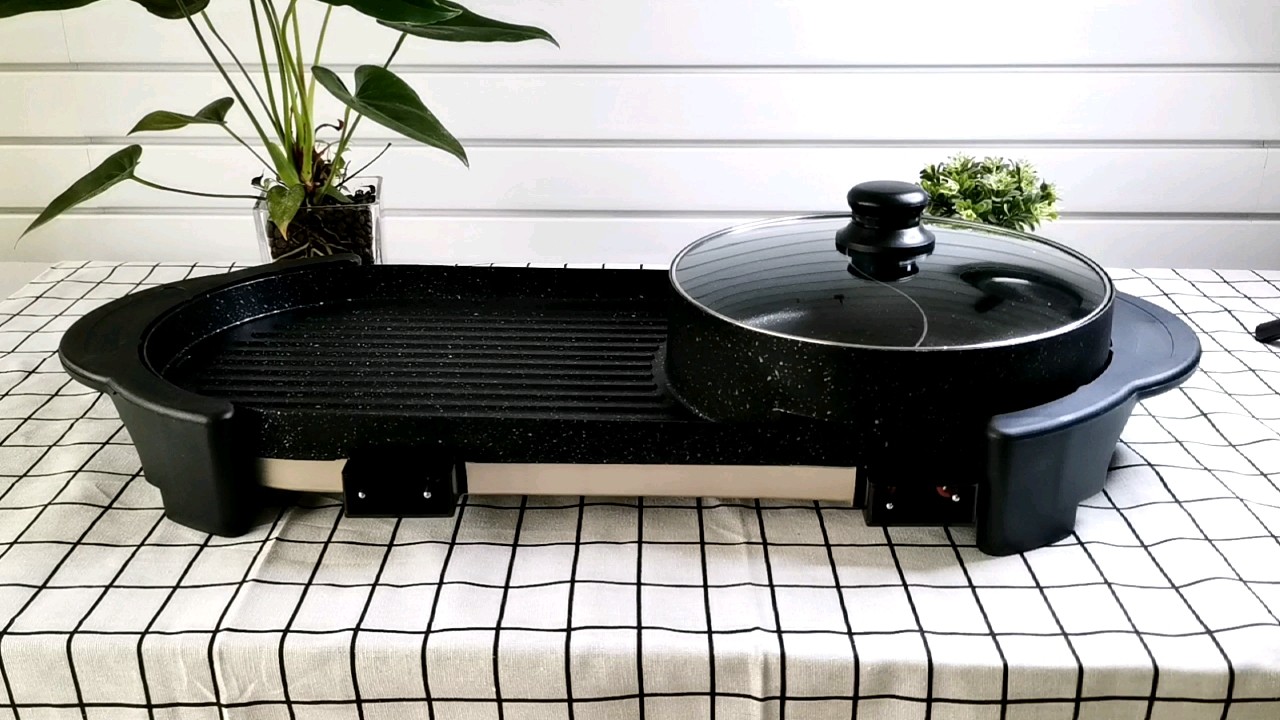 Multifunctiona Hot Pot And Bbq Grill Indoor Korea Smokeless Electric