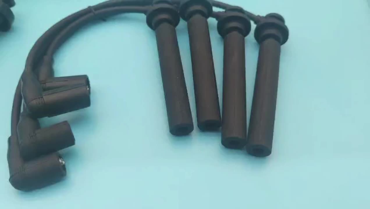 Silicone Spark Plug Wires Set Cable Ignition Coil Cable Kit For Hyundai